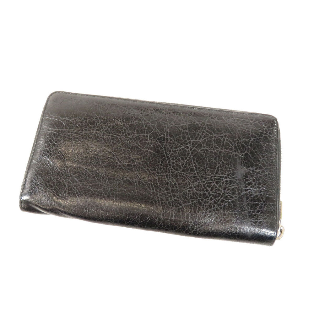 Balenciaga leather long motif Wallet logo
